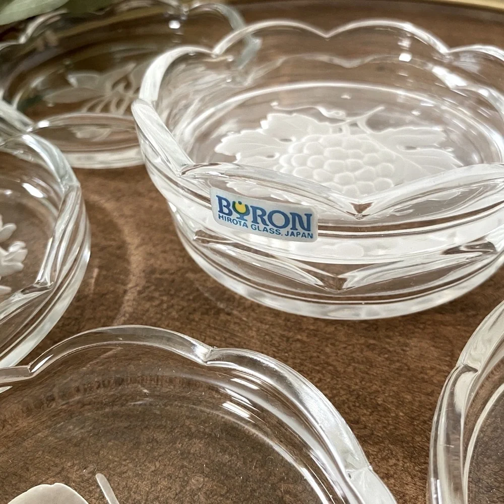 Vintage Byron Hirota Glass Co. Set of 6 Coasters